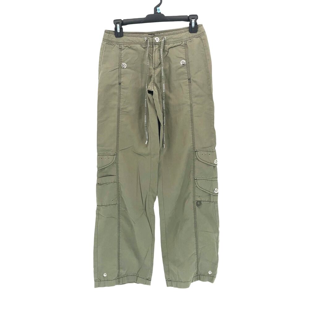 Vintage 90s Y2K Periscope Cargo Pants Juniors 3 27x 31 Streetwear Straight Green